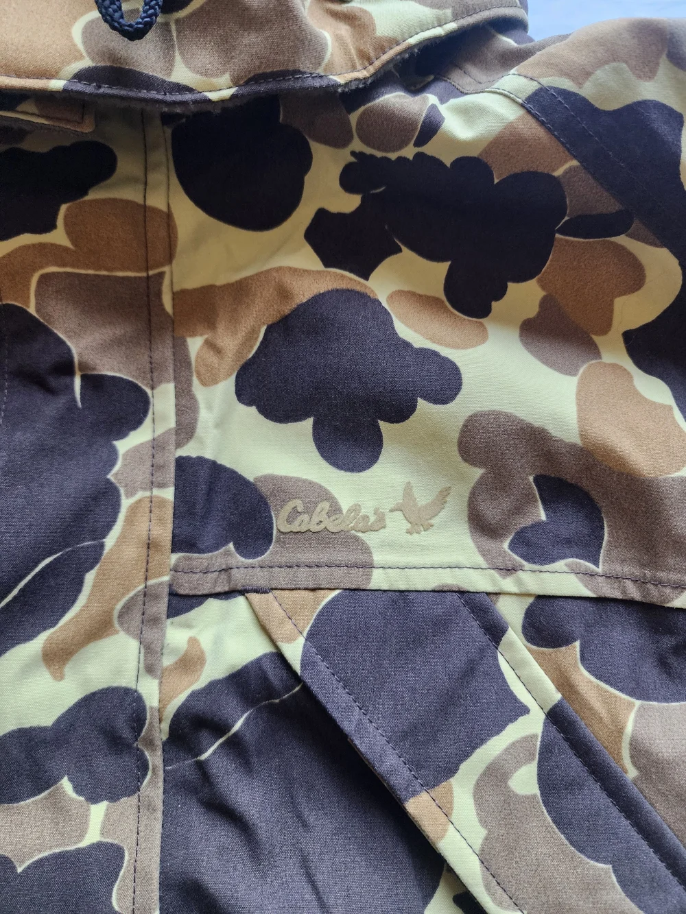 VTG CABELA'S MEN'S OUTDOOR GEAR DUCK CAMO HUNTING HOODED JACKET BROWN SIZE 3XL